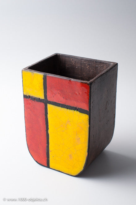 Ceramic-object "Mondrian" Aldo Londi for Bitossi
