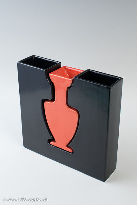 Two in One - Porzellanvase mit Etikett Evasi