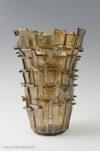 Vintage „Rtagli Vase“ von Fulvio Bianconi für Venini, 1994