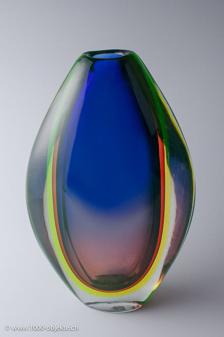 Riesige Sommerso-Vase Flavio Poli, Seguso, 1955