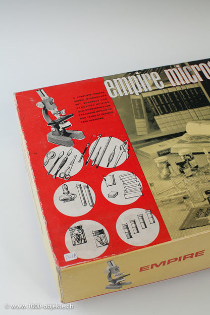 Vintage Empire Mikroskop Set 1965 Modell 642
