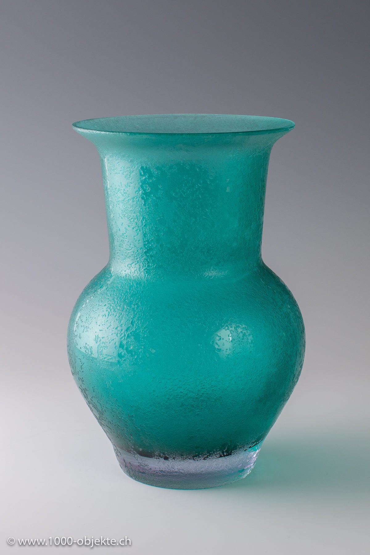 A corroded glass vase, model '12268', 1958-1959.  Flavio Poli for Seguso