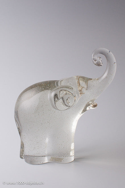 Alfredo Barbini Figur Elefant aus Muranoglas.