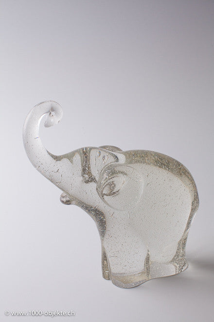 Alfredo Barbini Figur Elefant aus Muranoglas.