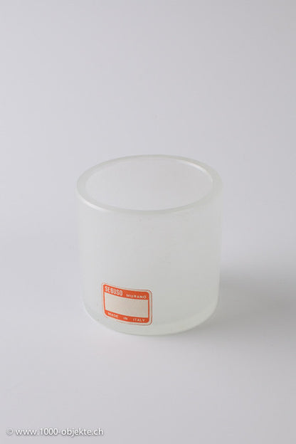Seltene "Pulegoso-Vase" Seguso mit orangefarbenem Etikett.