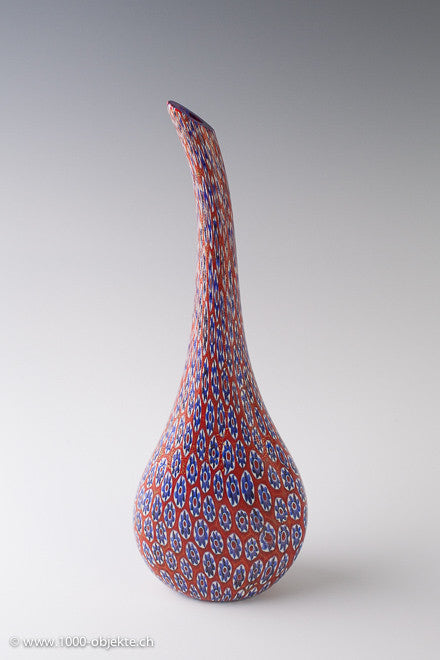 Ultralange Murano-Millefiori-Vase