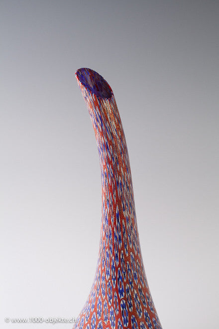 Ultralange Murano-Millefiori-Vase