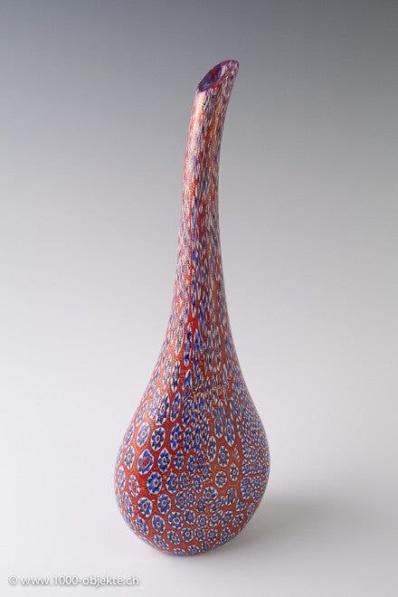 Ultralange Murano-Millefiori-Vase