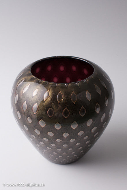 Archimede Seguso Murano Plumpurple Vase