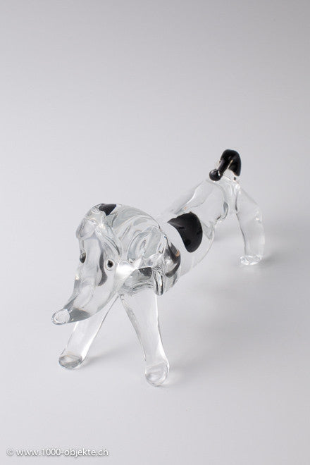 Antonio da Ros for Cenedese. Glass figurine dachshund 1960.