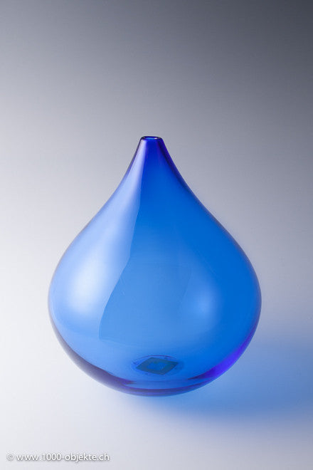 Orrefors Big Blue Drop Vase in limitierter Auflage