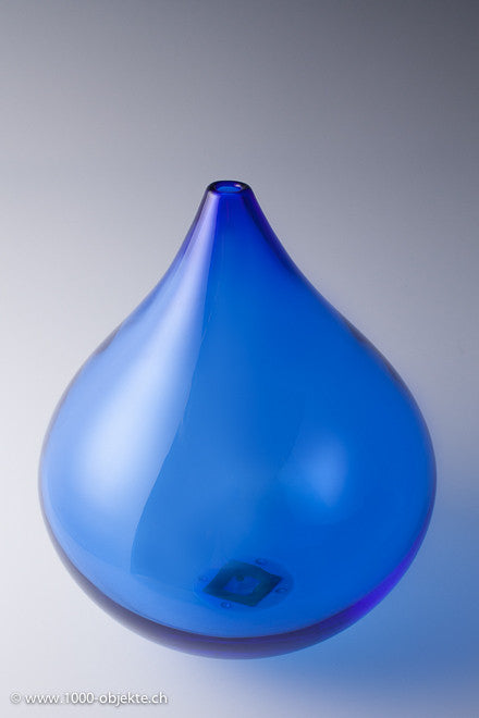 Orrefors Big Blue Drop Vase in limitierter Auflage