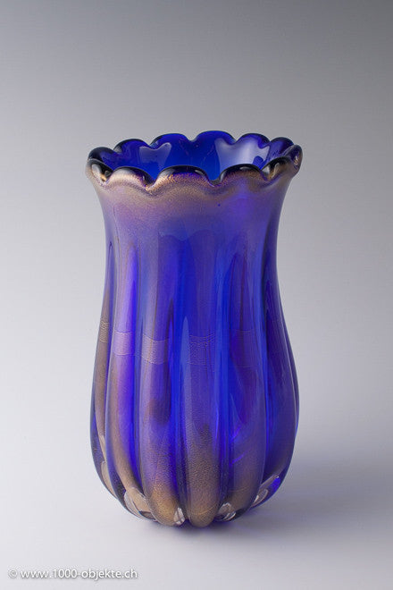 Murano-Vase, zugeschrieben Seguso oder Barovier &amp; Toso.