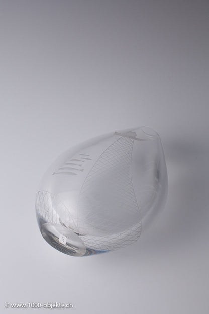 Sven Palmqvist for Orrefors-Engraved glass vase
