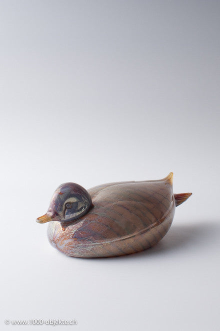 Cenedese Murano Duck "a Canne Reazioni policrome", 1970