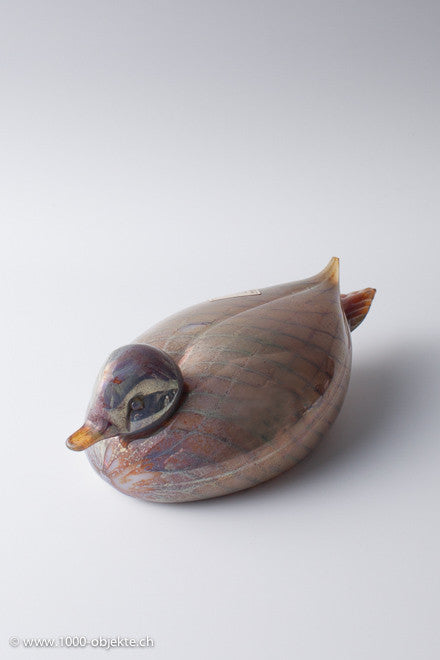 Cenedese Murano Duck "a Canne Reazioni policrome", 1970