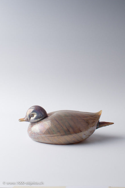 Cenedese Murano Duck "a Canne Reazioni policrome", 1970