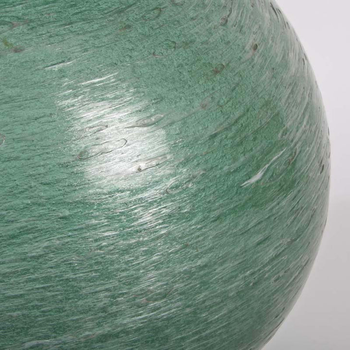 Carlo Scarpa or Napoleone Martinuzzi, green pulegoso vase, ca. 1935